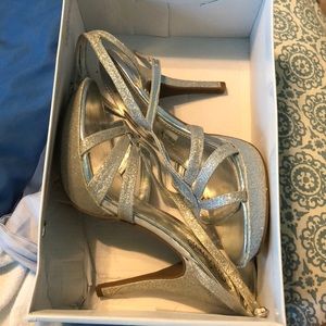 Sparkly Silver Heels